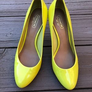 Coach Nala patent leather heels